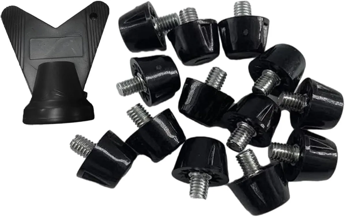 12x Football Boot Spikes Rugby Shoes Replacement Durable Anti Slip Soccer Shoe Spikes with Wrench for Competition