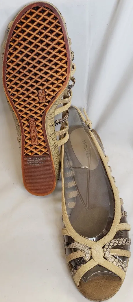 1.5" Spring Valley -- Women's Wedge Sling Sandal -- Bone Combo