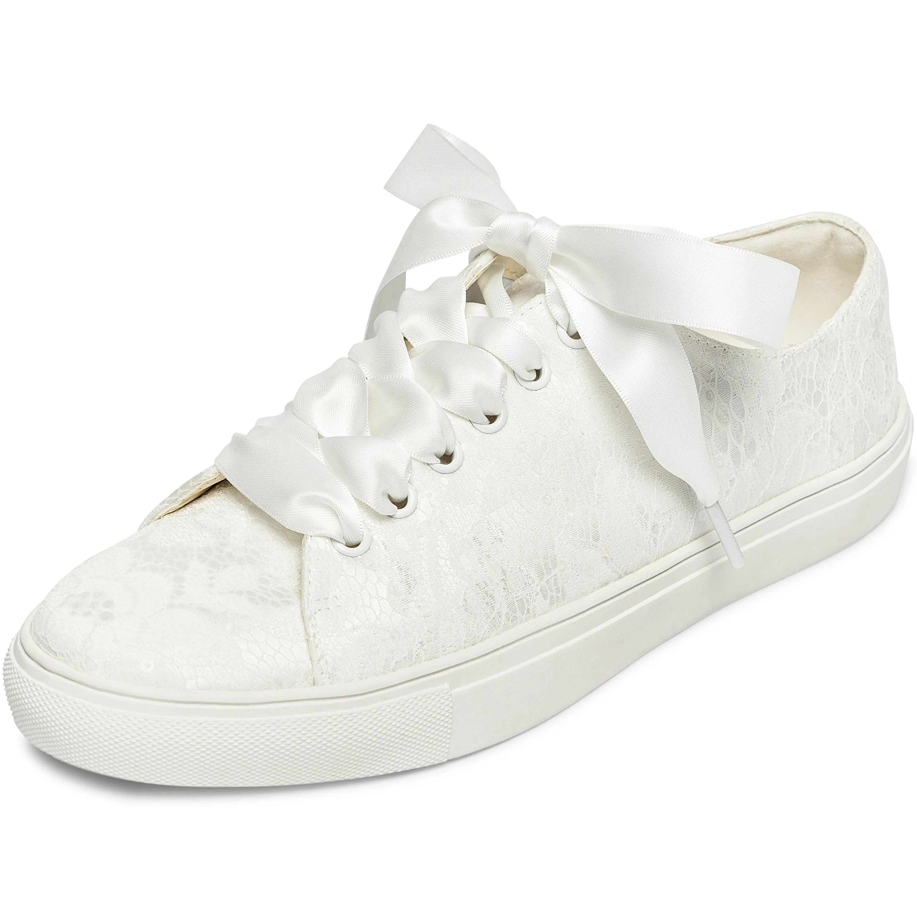 8831Z Wedding Shoes Bridal Sneakers Flats Bride Tennis Shoes Lace Sneakers