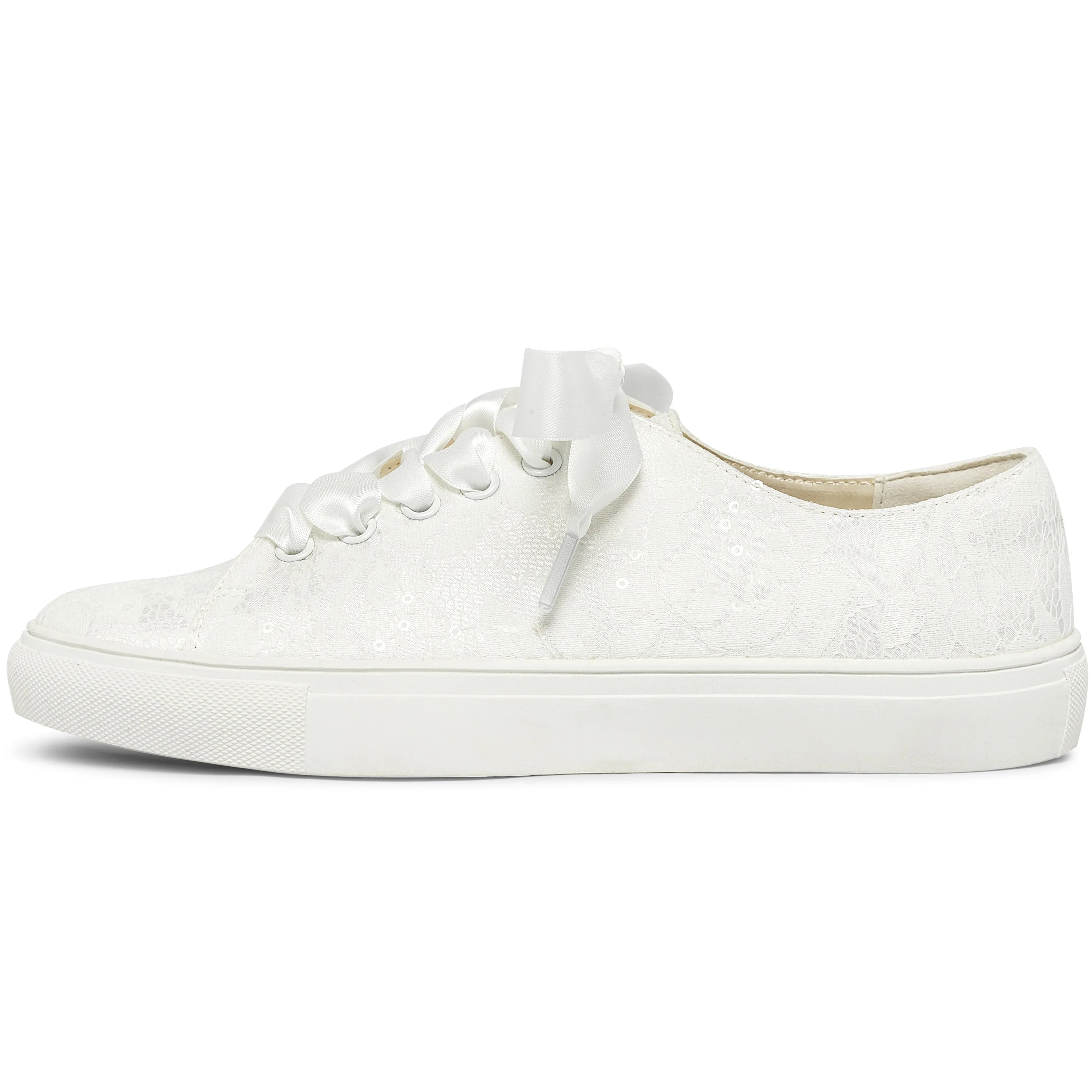 8831Z Wedding Shoes Bridal Sneakers Flats Bride Tennis Shoes Lace Sneakers