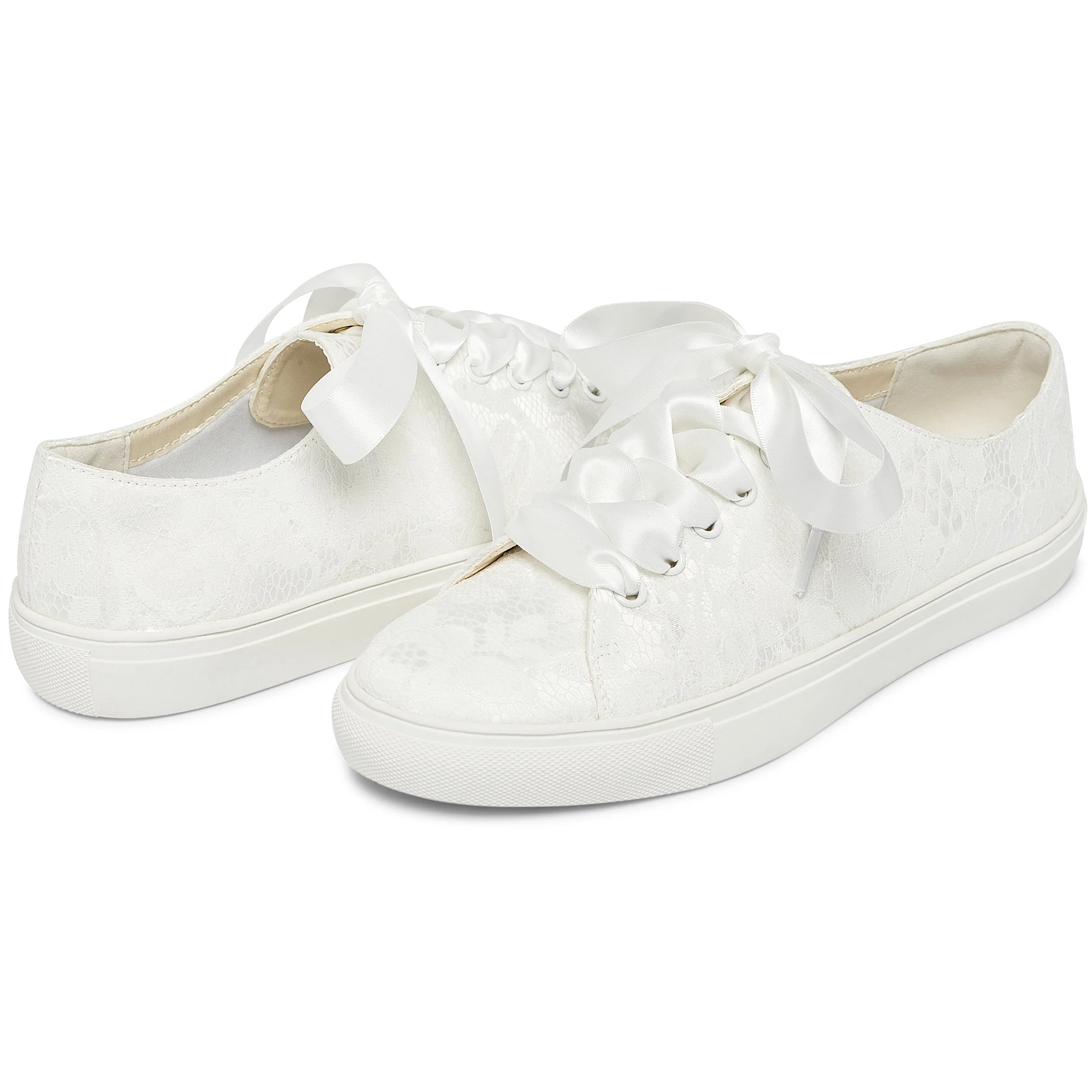 8831Z Wedding Shoes Bridal Sneakers Flats Bride Tennis Shoes Lace Sneakers