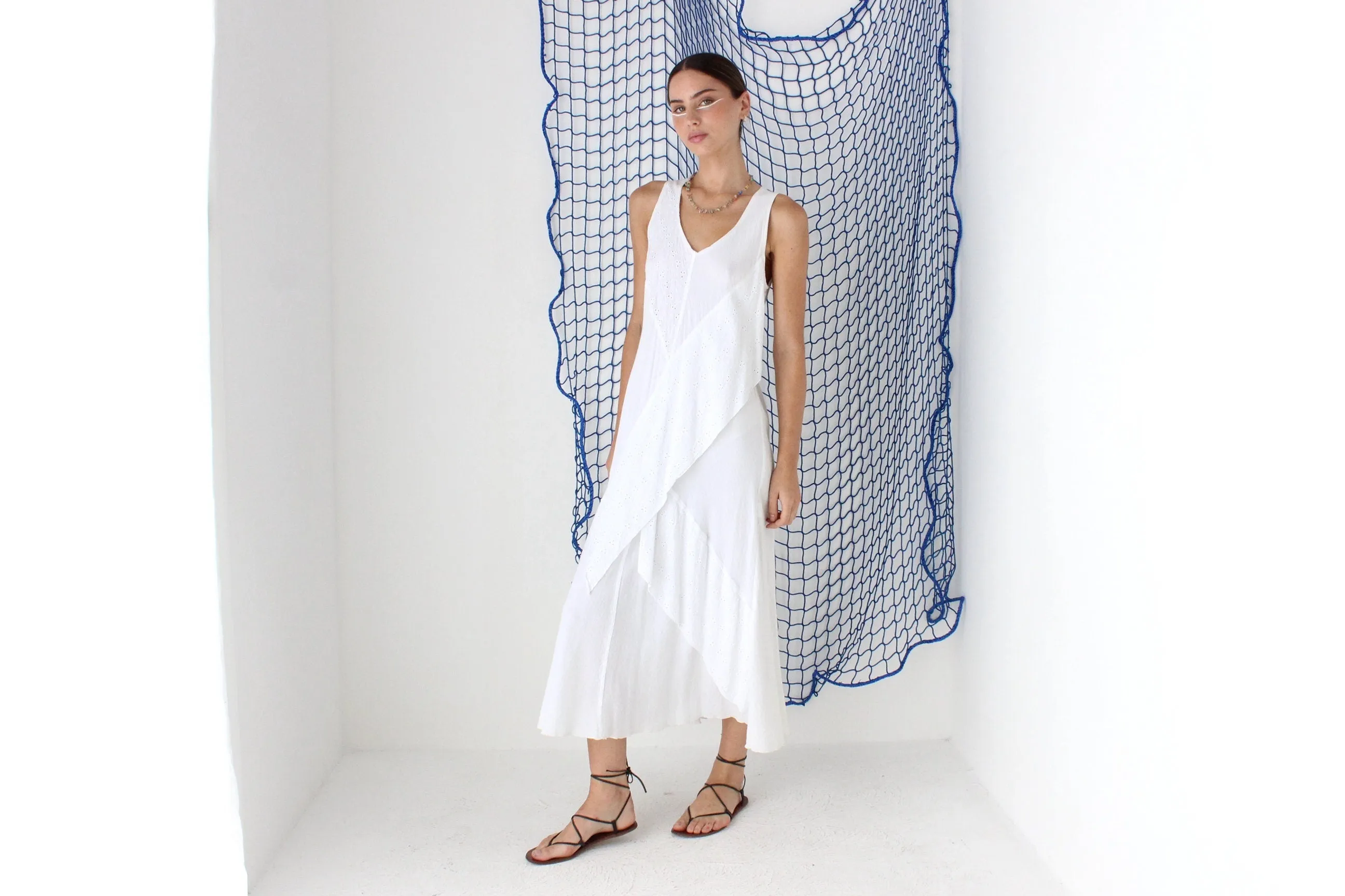 90s Minimal Leather Tie Up Gladiator Sandals ~ Euro 40