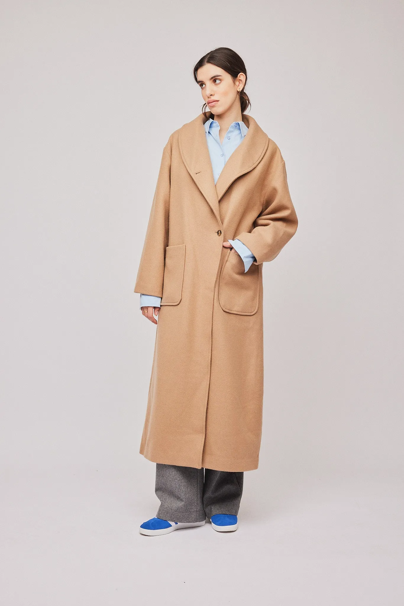 Amber Long Coat - Light Brown