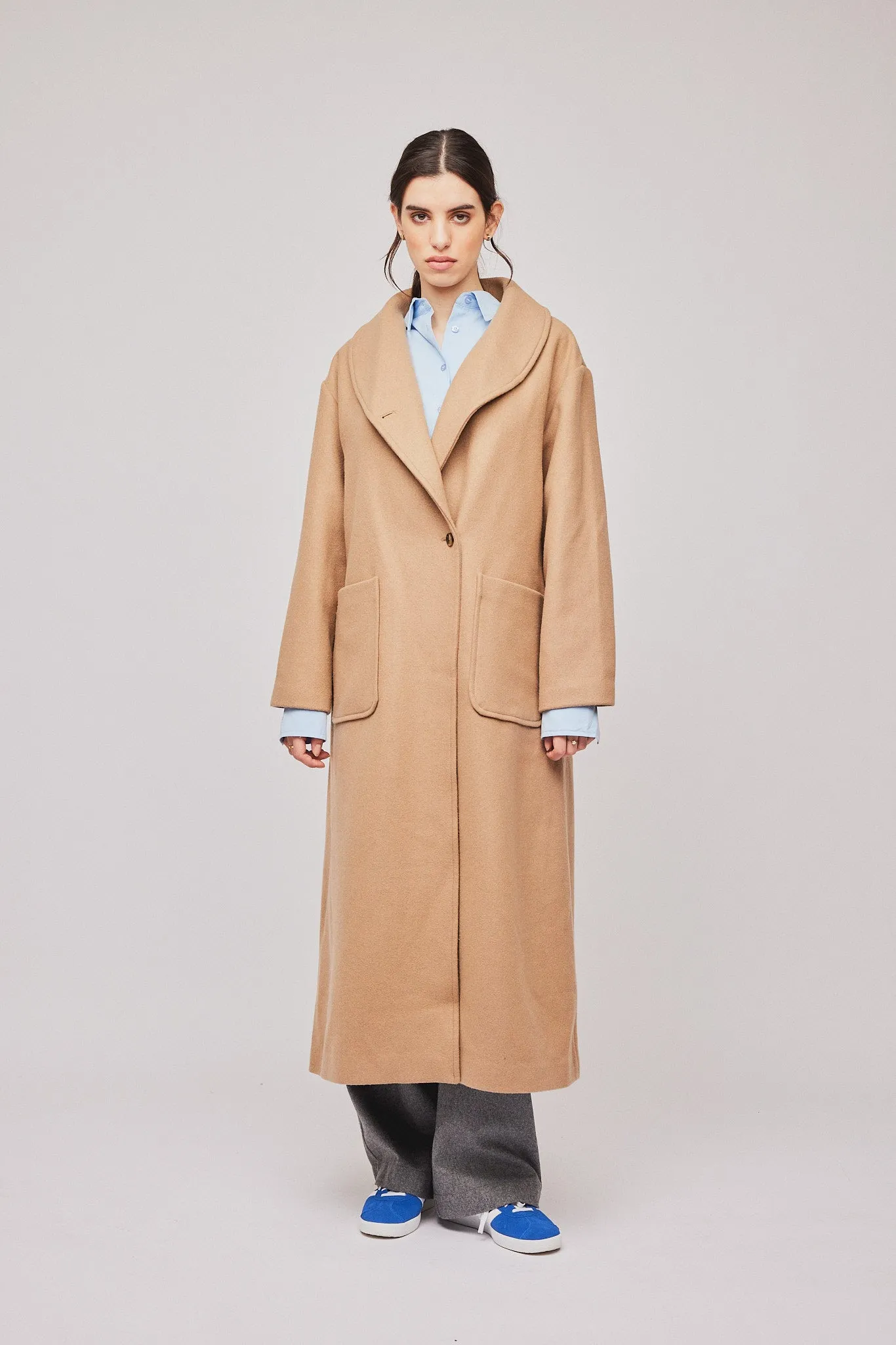 Amber Long Coat - Light Brown