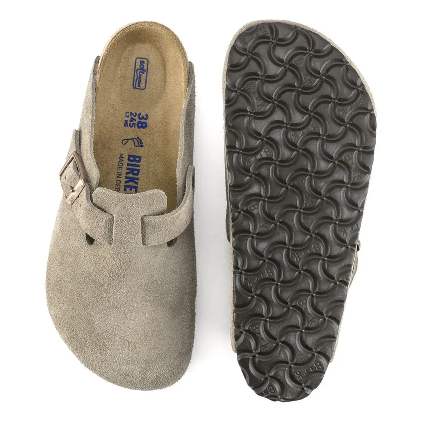 Birkenstock - Boston Soft Footbed Taupe Suede Leather N 560773