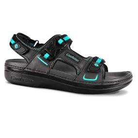 Cambrian Women's Marina 4 Walking Sandals- Black/ Blue