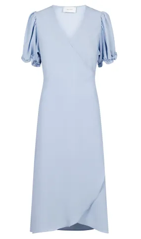 Carli Mini Crepe Dress - Light Blue