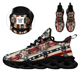 Complimentary gifts for customers, custom business gifts Personalized Flag Sneakers, Custom USA-Themed Gifts Shoes,Personalized USA gifts,MS-23020113