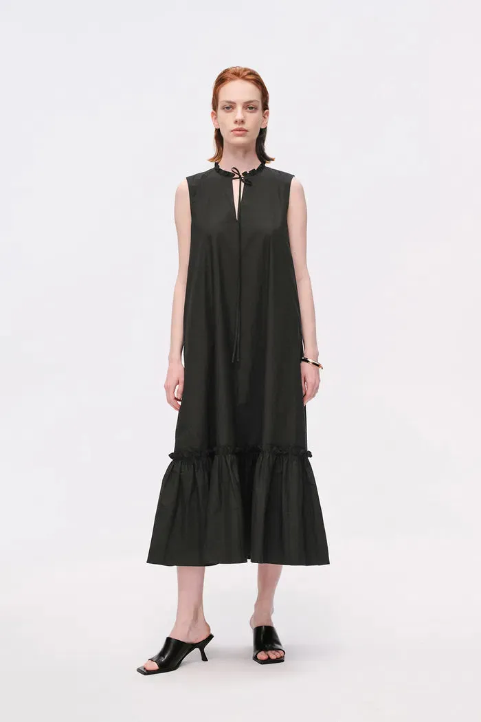 Corrine Detachable Collar Dress in Cotton