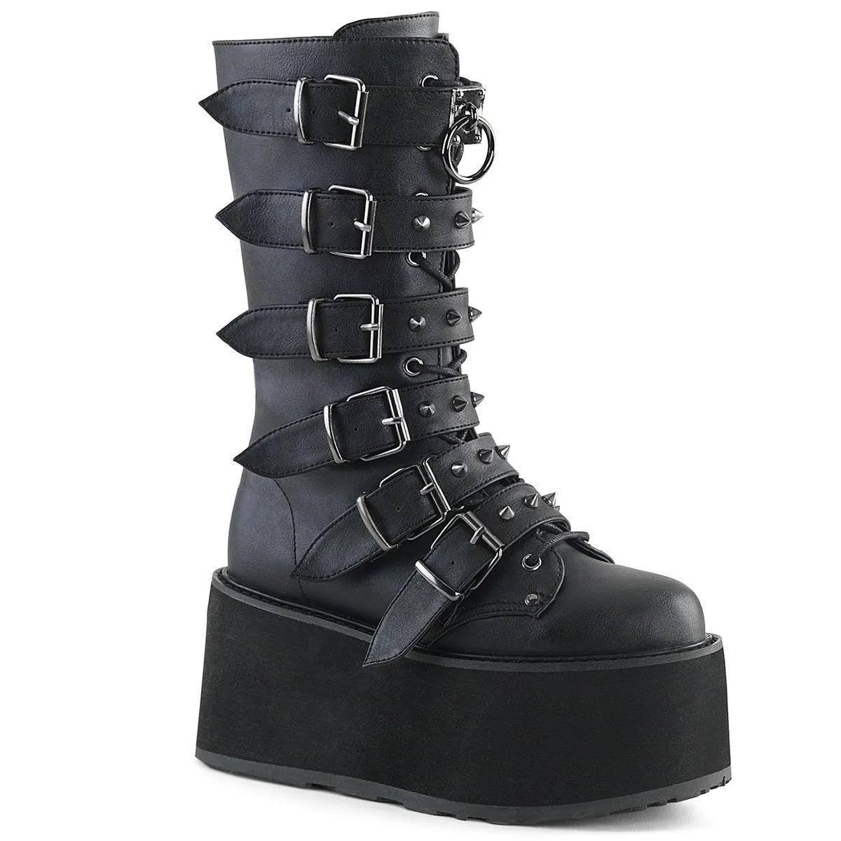 DemoniaCult Damned 225 Womens Platform Calf Length Boots