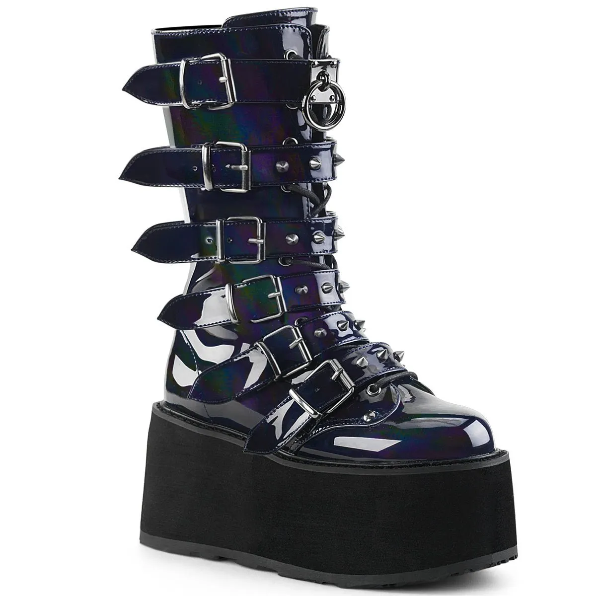 DemoniaCult Damned 225 Womens Platform Calf Length Boots