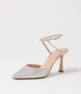 Diamond Silver Glitter Heels