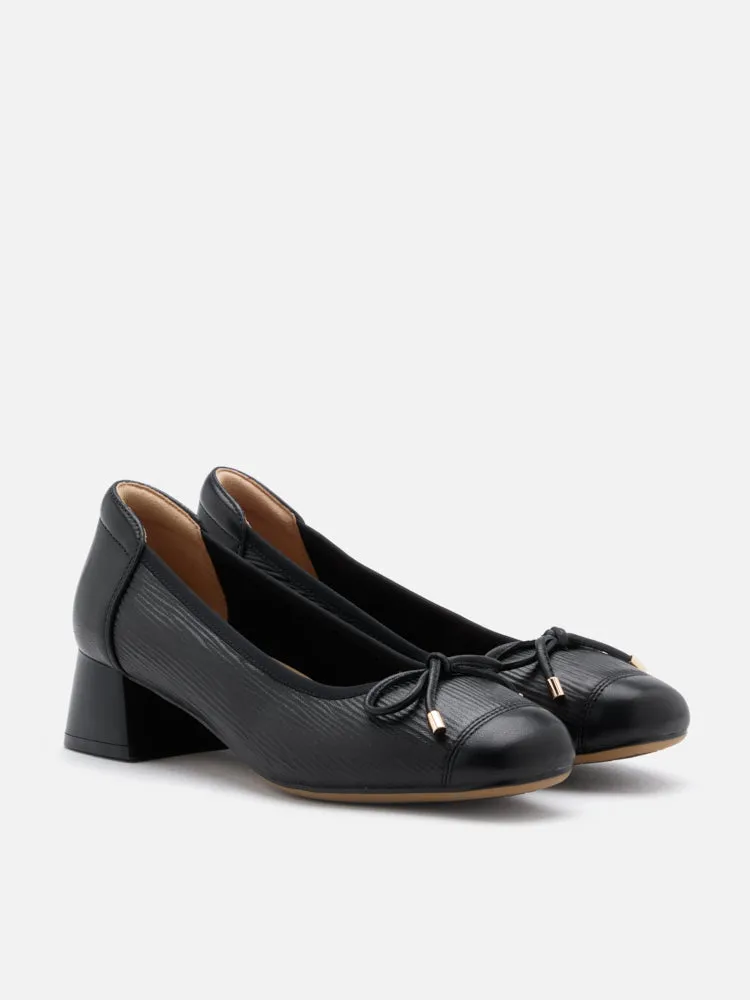 Fiona Bow Low Block Heels