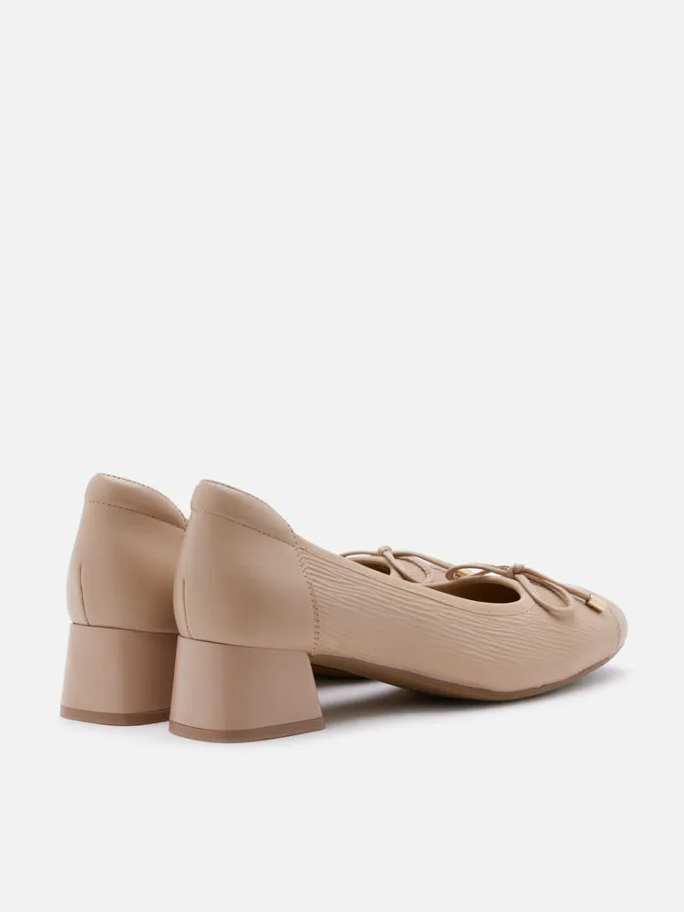 Fiona Bow Low Block Heels