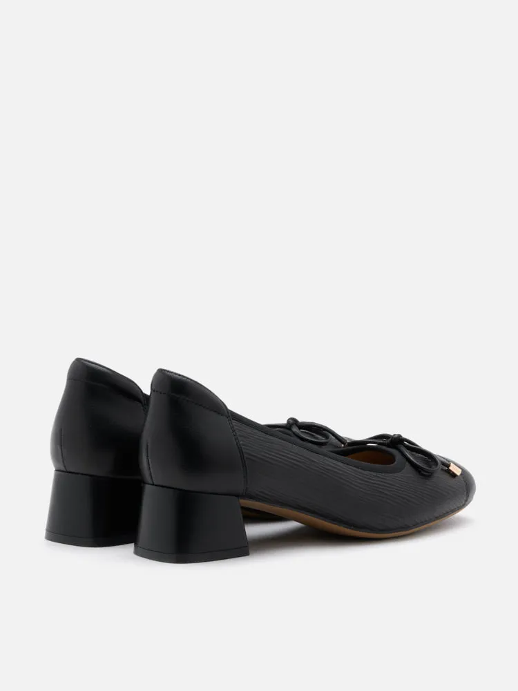 Fiona Bow Low Block Heels