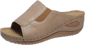 Ladmiple Sandals Women Comfortable Walking Dressy Casual Summer Orthotic Flip Flops Orthopedic Slides With Arch Support