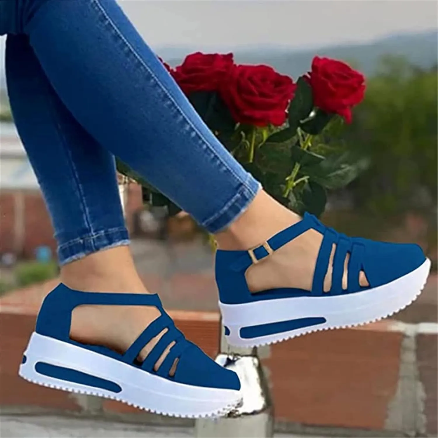 Lausiuoe Slip On Sneakers Women Wide Width Walking Loafers Non Slip Comfortable Lightweight Casual Flats Fashion Shoes