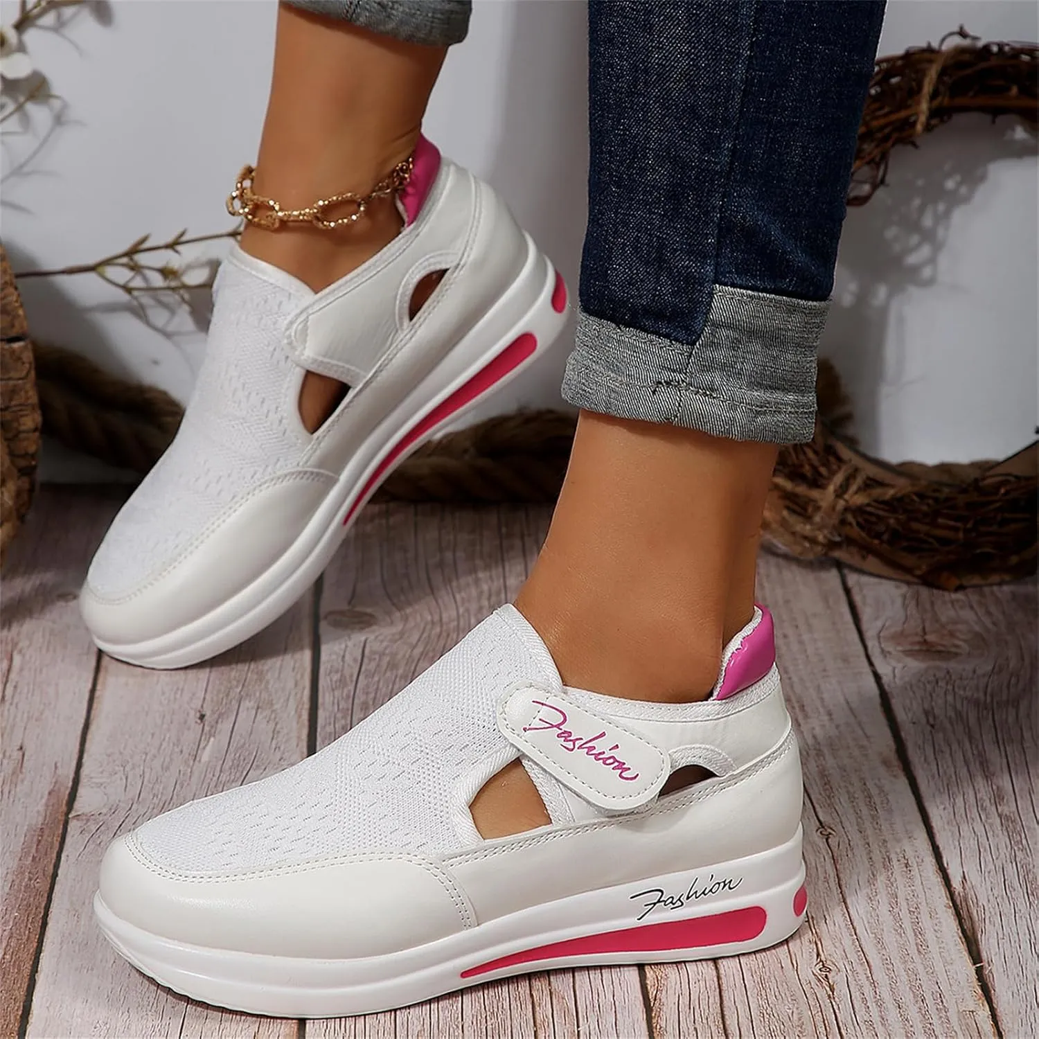 Lausiuoe Sneakers For Women Slip On Fashion Canvas Shoes Lightweight Non-Slip Classic Casual Comfortable Walking Flat Loafers