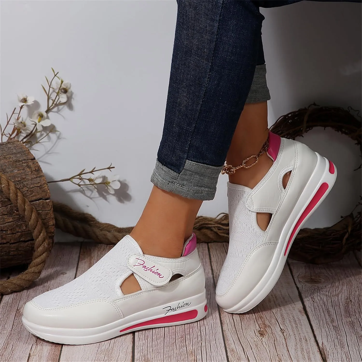 Lausiuoe Sneakers For Women Slip On Fashion Canvas Shoes Lightweight Non-Slip Classic Casual Comfortable Walking Flat Loafers