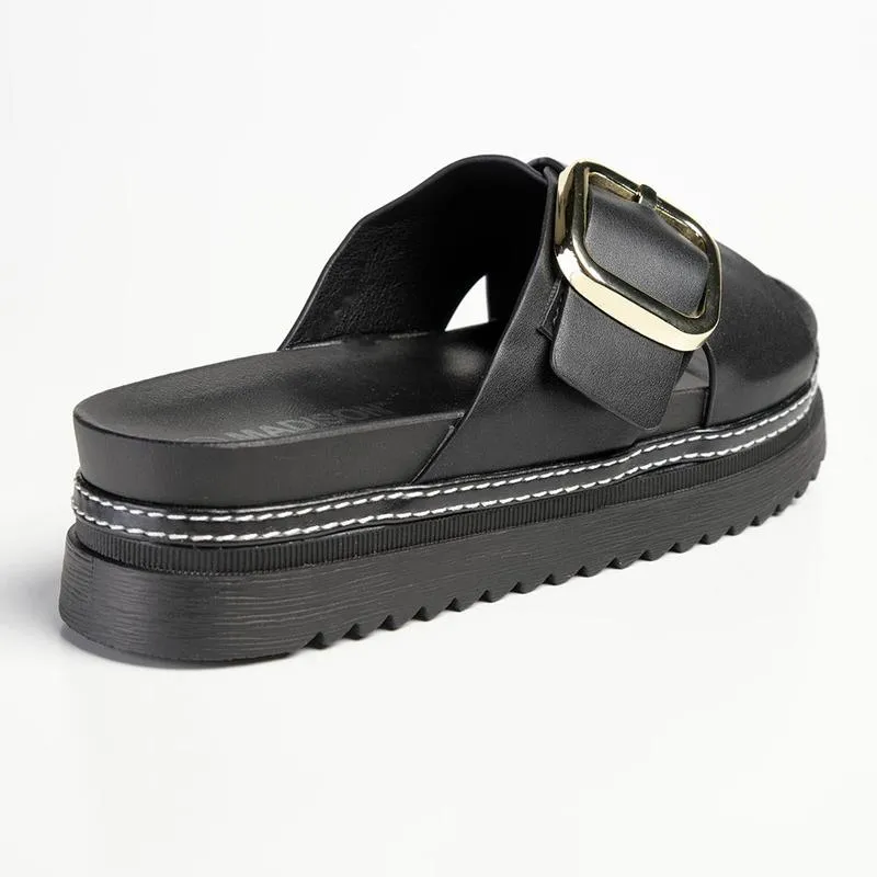 Madison Janiel Cross Over Mule - Black