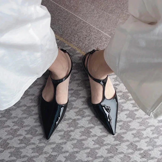 Maija Pointed Toe Mary Janes Flats