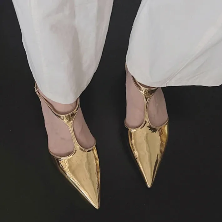 Maija Pointed Toe Mary Janes Flats