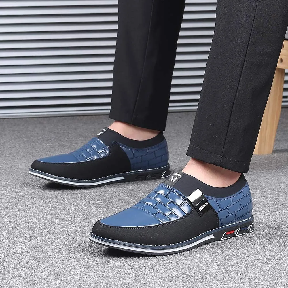Men's Casual Fashion Loafers Classic Business Leather Loafers Comfortable Breathable Sneaker