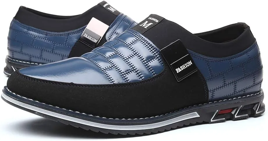 Men's Casual Fashion Loafers Classic Business Leather Loafers Comfortable Breathable Sneaker