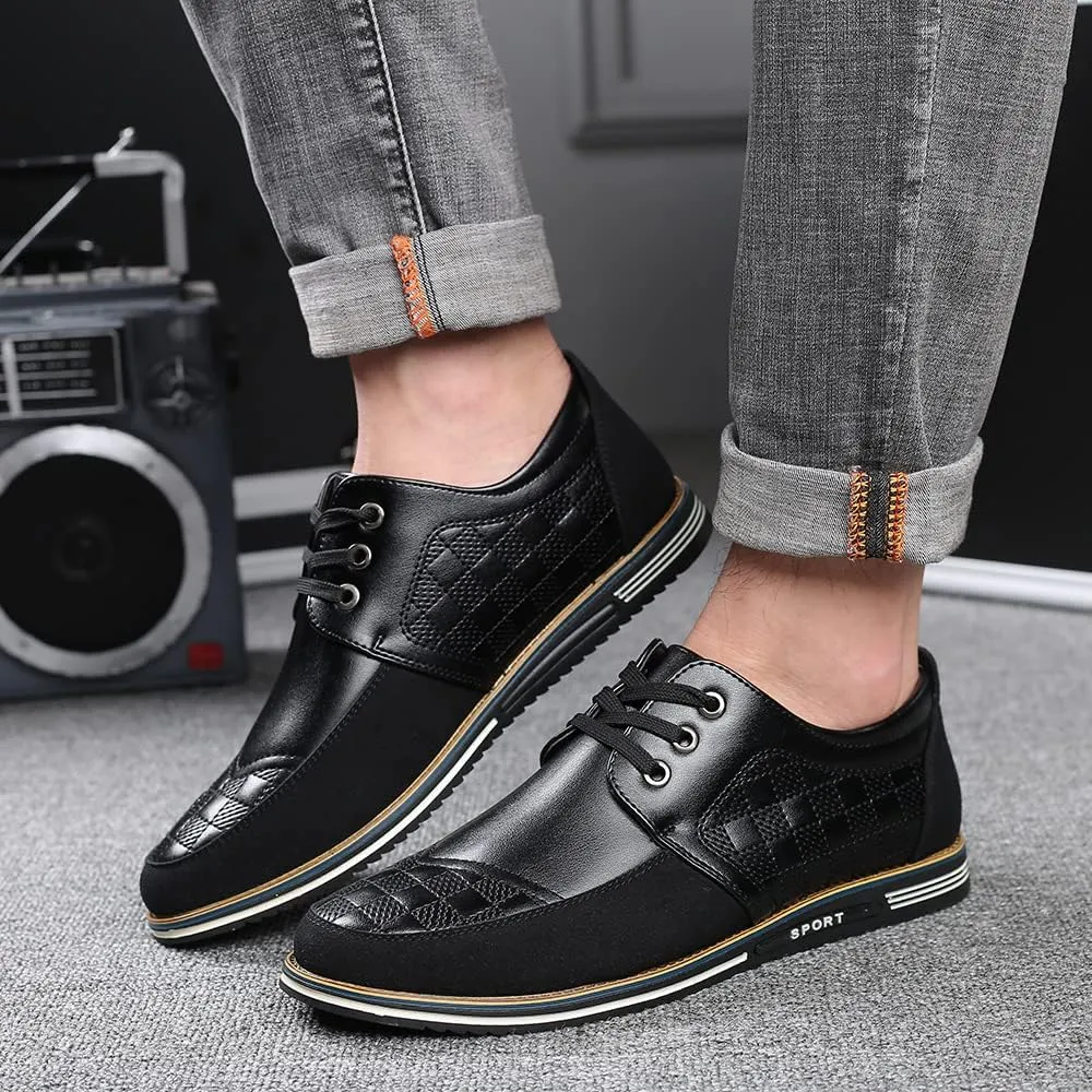Men's Casual Fashion Loafers Classic Business Leather Loafers Comfortable Breathable Sneaker