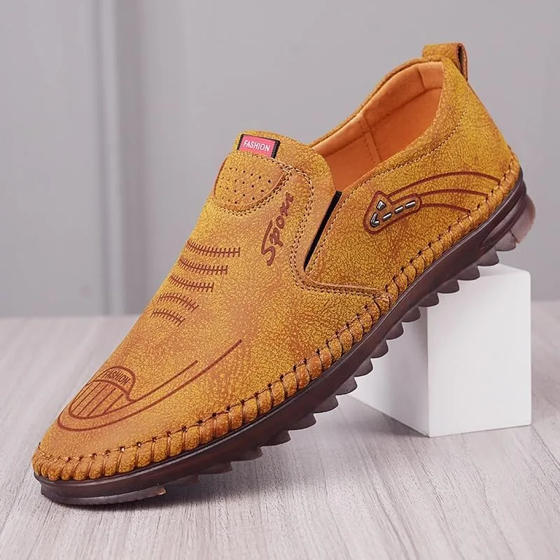 Men's Fashion Classic Pointed Toe Lace Up Low Top Leather Dress Shoes Comfortable Breathable Lightweight Non Slip