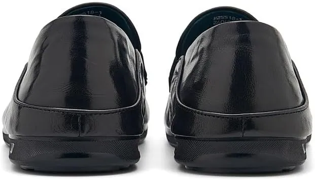 Mens Handmade Slip On Loafers Classic Round Toe Lug Sole Fashion Business Formal Work Shoes Mens Genuine Leather Casual Shoes