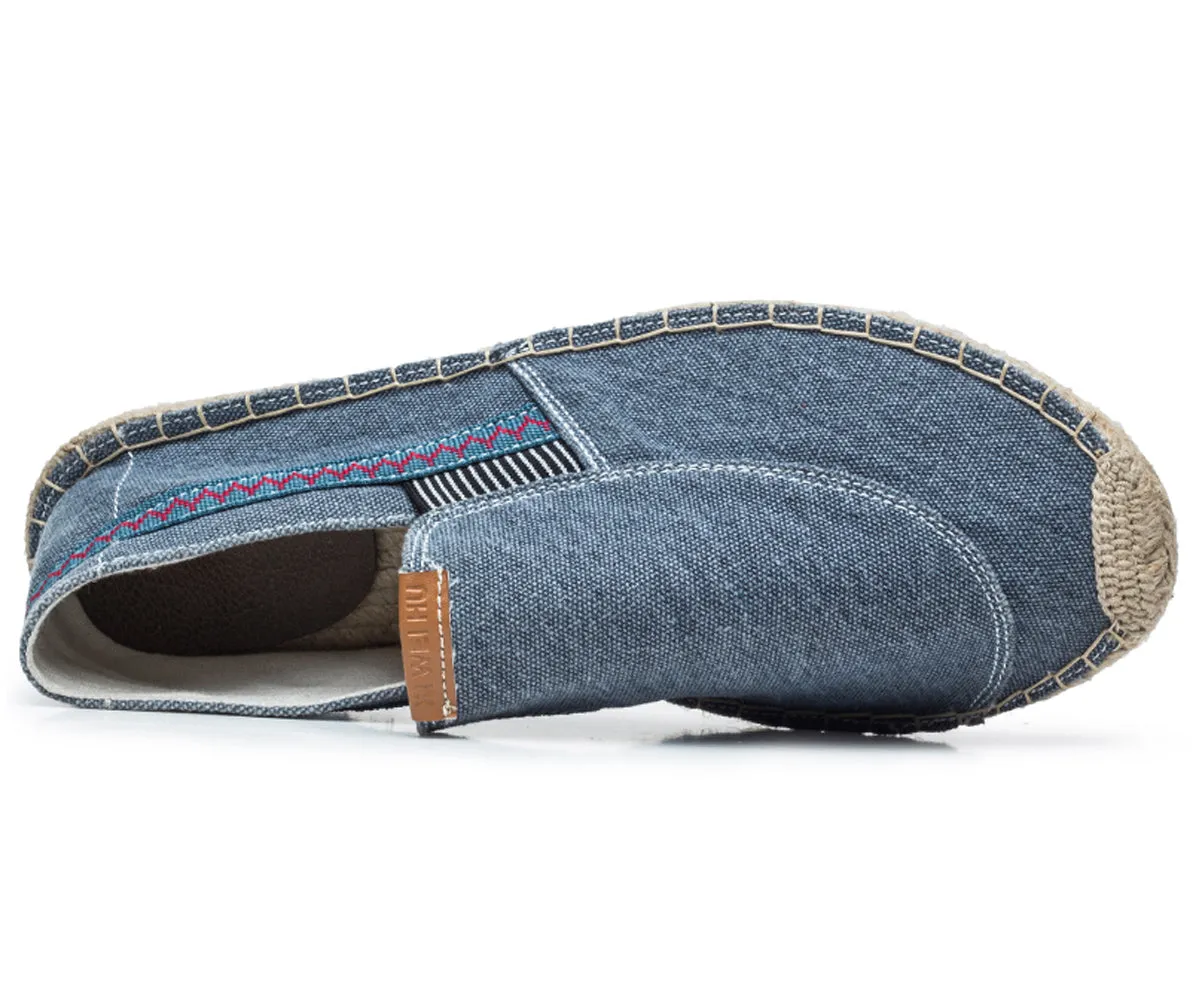 Men's Vintage Slip on Loafers Lightweight Casual Canvas Shoes | runandup