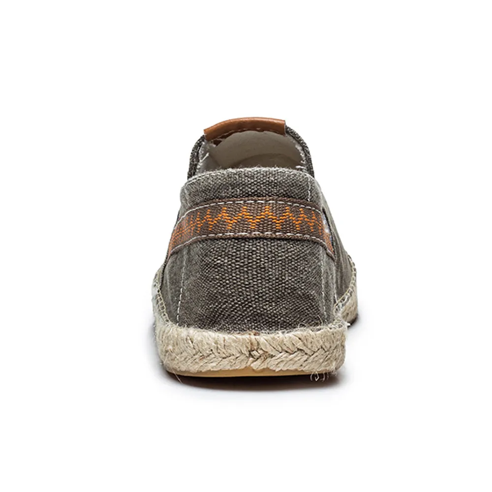 Men's Vintage Slip on Loafers Lightweight Casual Canvas Shoes | runandup