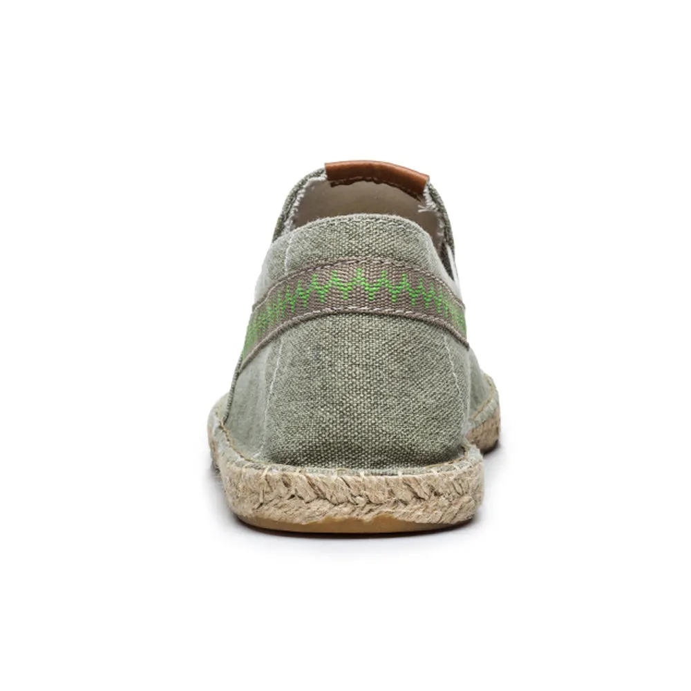 Men's Vintage Slip on Loafers Lightweight Casual Canvas Shoes | runandup