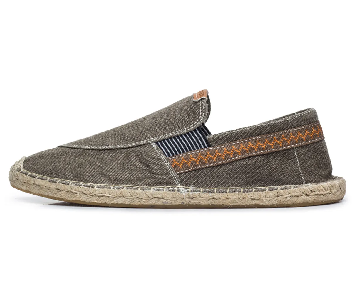 Men's Vintage Slip on Loafers Lightweight Casual Canvas Shoes | runandup
