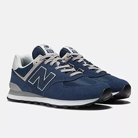 New Balance Men's 574 Classic Sneakers- Blue/White
