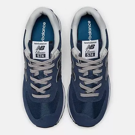 New Balance Men's 574 Classic Sneakers- Blue/White