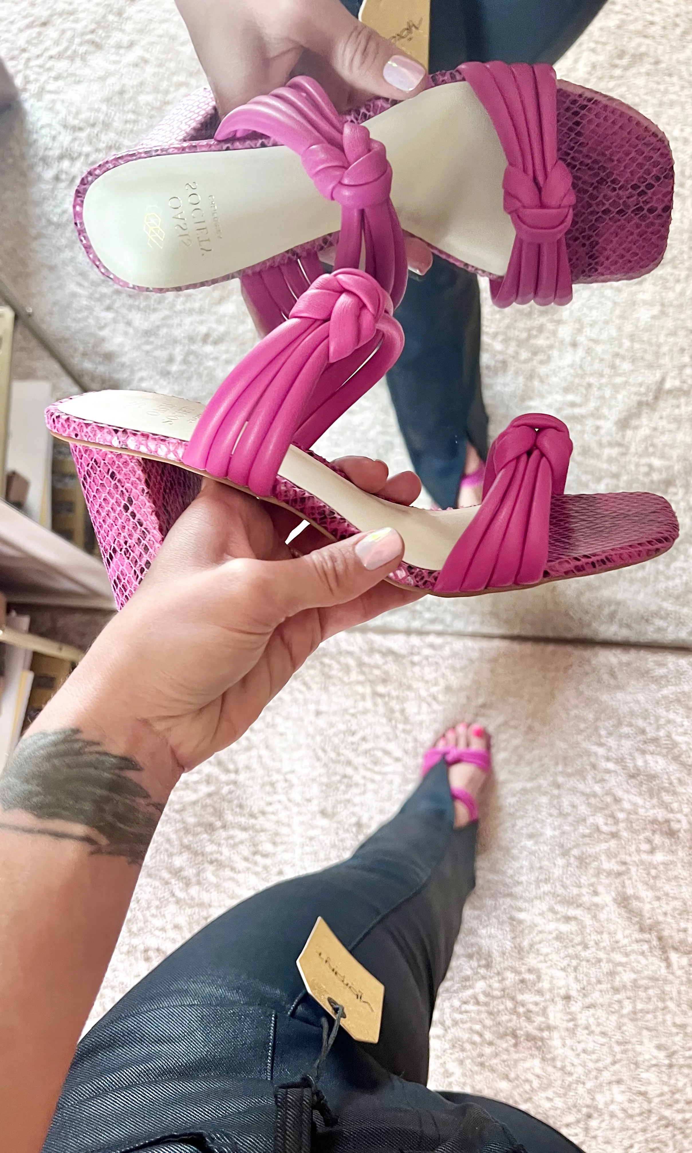Raquel - Strappy Knot Heel