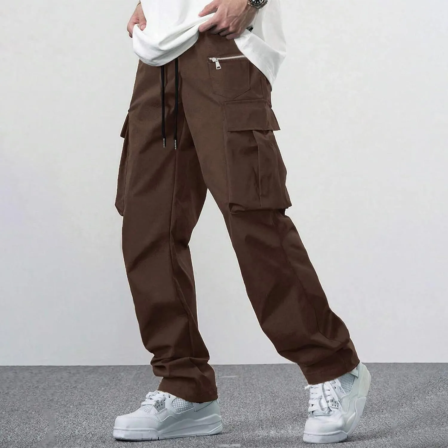 Tactical Pants for Men Flex Camo Relaxed Fit Fishing Work Pants Ripstop Lightweight Climbing Resistant Cargo Pants