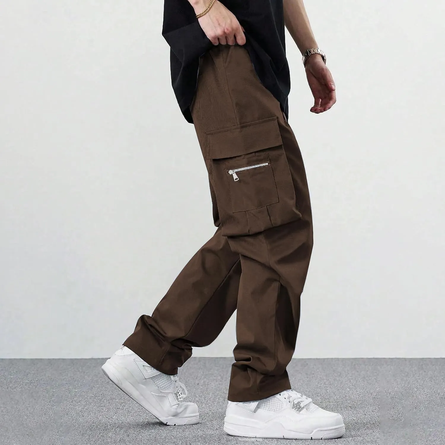 Tactical Pants for Men Flex Camo Relaxed Fit Fishing Work Pants Ripstop Lightweight Climbing Resistant Cargo Pants