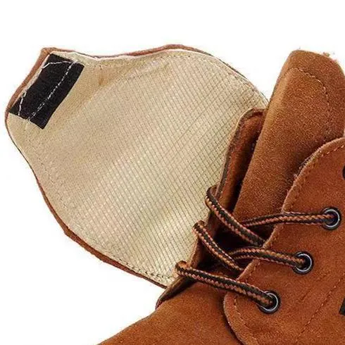 Thick plush lined lace-up work combat boots for men | Chunky low heel anti-skid shoes