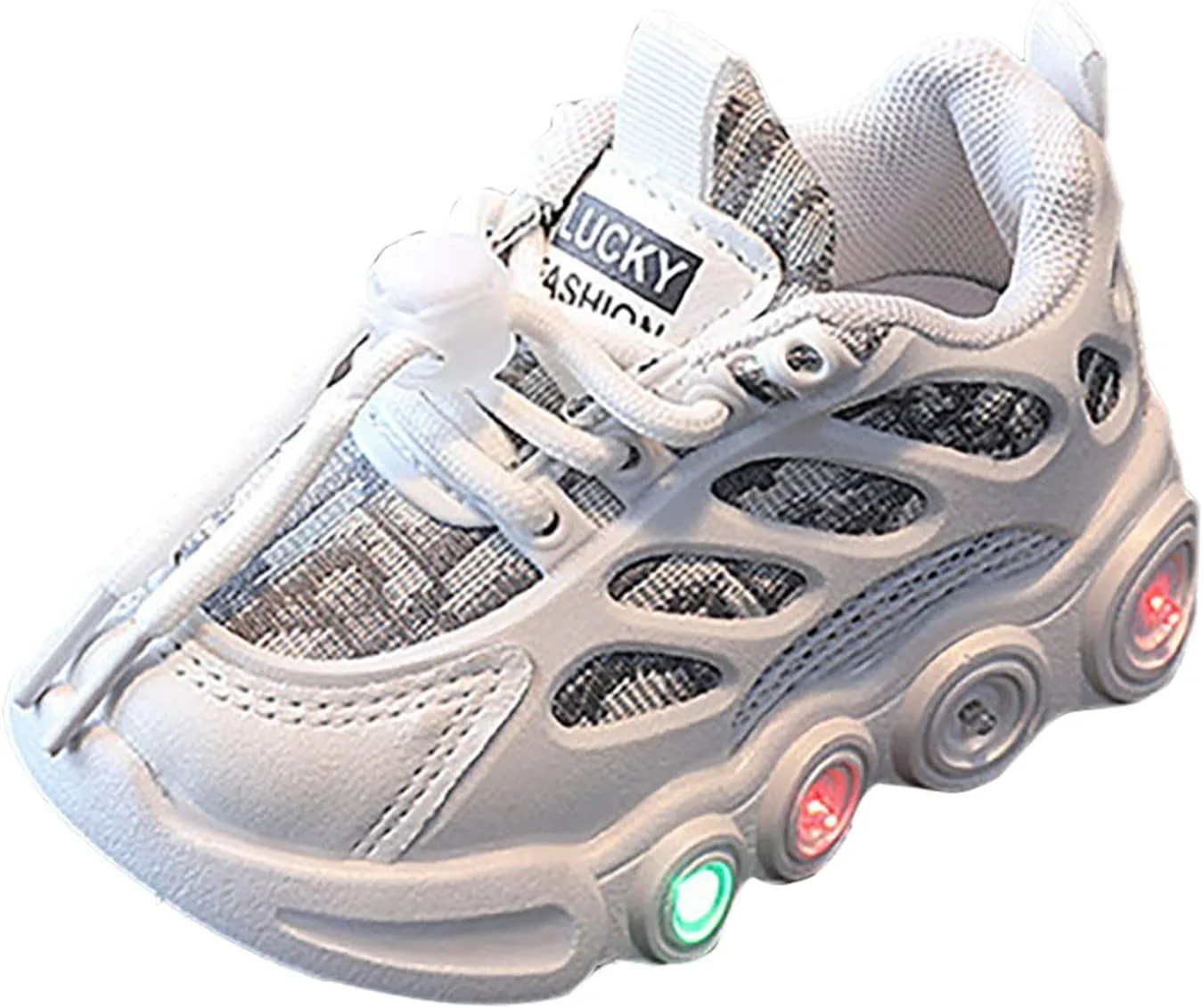 Toddler LED Light Up Shoes Boys Adjustable Strap Lightweight Flashing Tennis Sneakers Toddler Sport Running Shoes