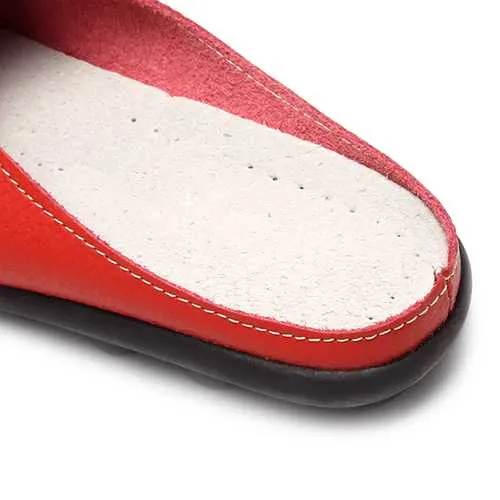 US Size 5-12 Pure Color Soft Sole Casual Round Toe Slip On Flat Shoes