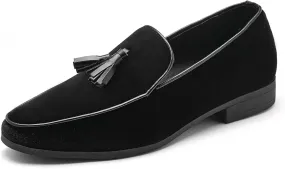 UUBARIS Mens Velvet Loafers Slip-on Dress Shoes Fashion Style Driving Shoes Classic Tuxedo Shoes Casual Oxford Shoes