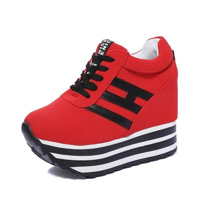 Women Shoes 2019 White Platform Shoes Woman Sneakers Women Casual Shoes Comfortable Lace-up High Ladies Shoes Chaussure Femme