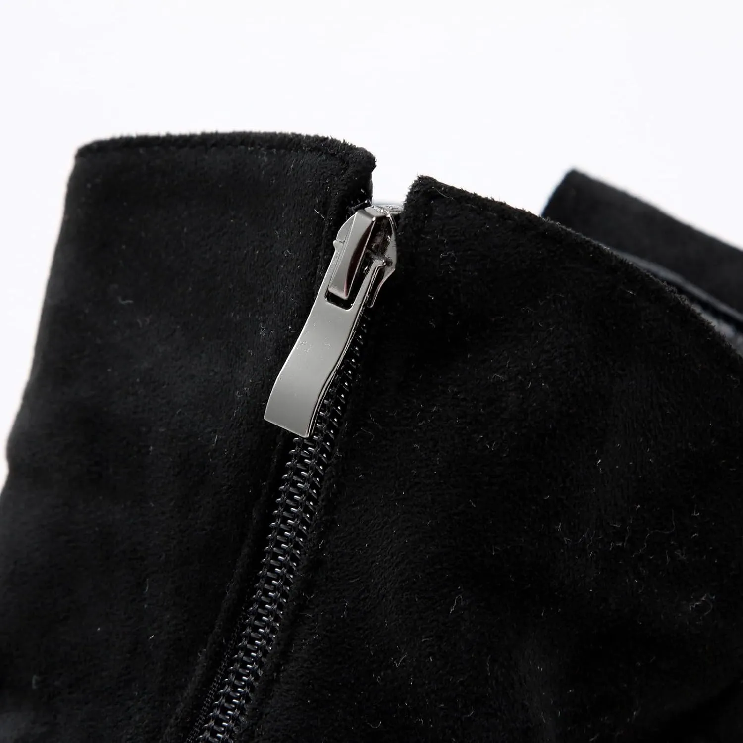 Womens Boots Insulated Warm Flock Thick Heel Boots for Women Side Zipper Durable Soft Winter Boots for Women
