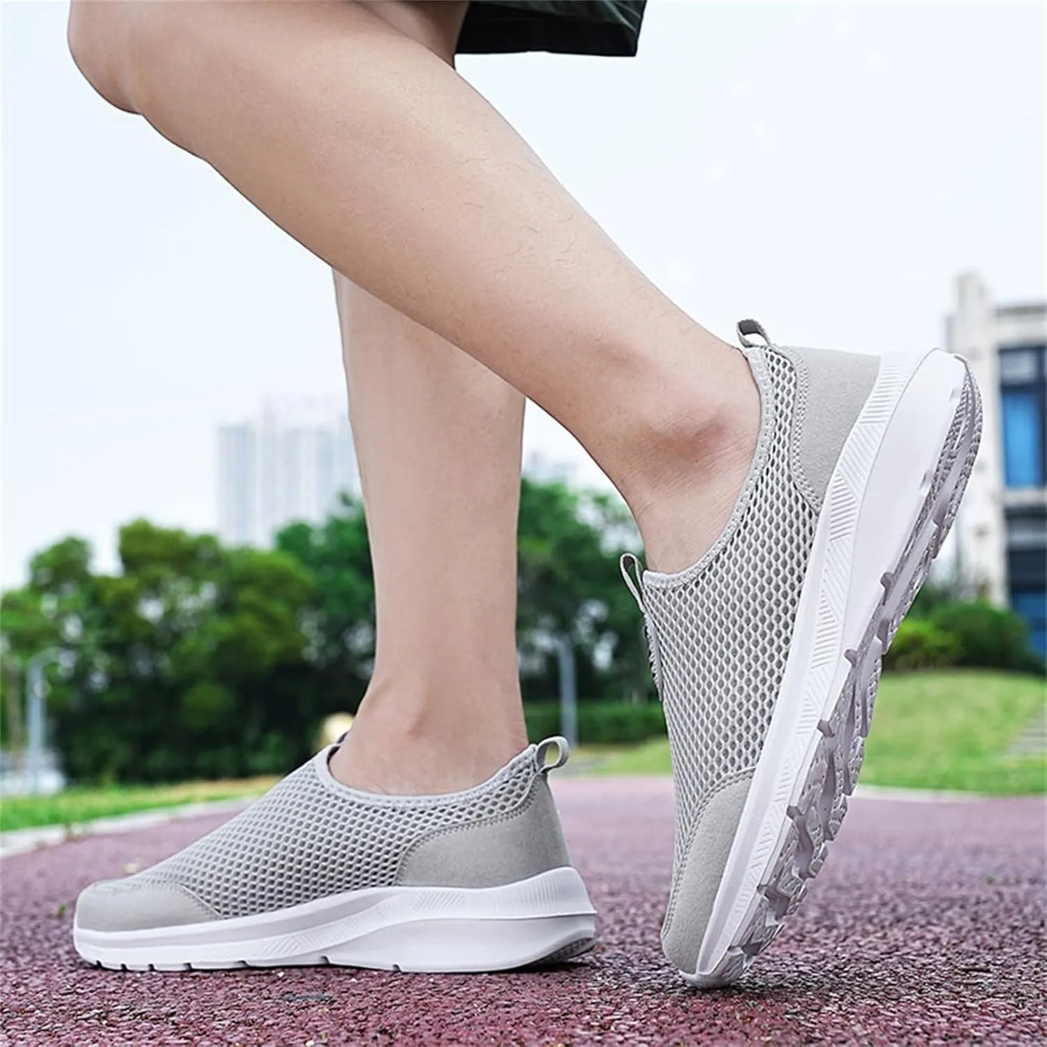 Women's Fashion Sneaker Non Slip Work Wide Comfortable Slip Resistant Work Shoes Slip On Walking Shoes for Women Womens Comfortable Loafers Mens Walking Sneakers