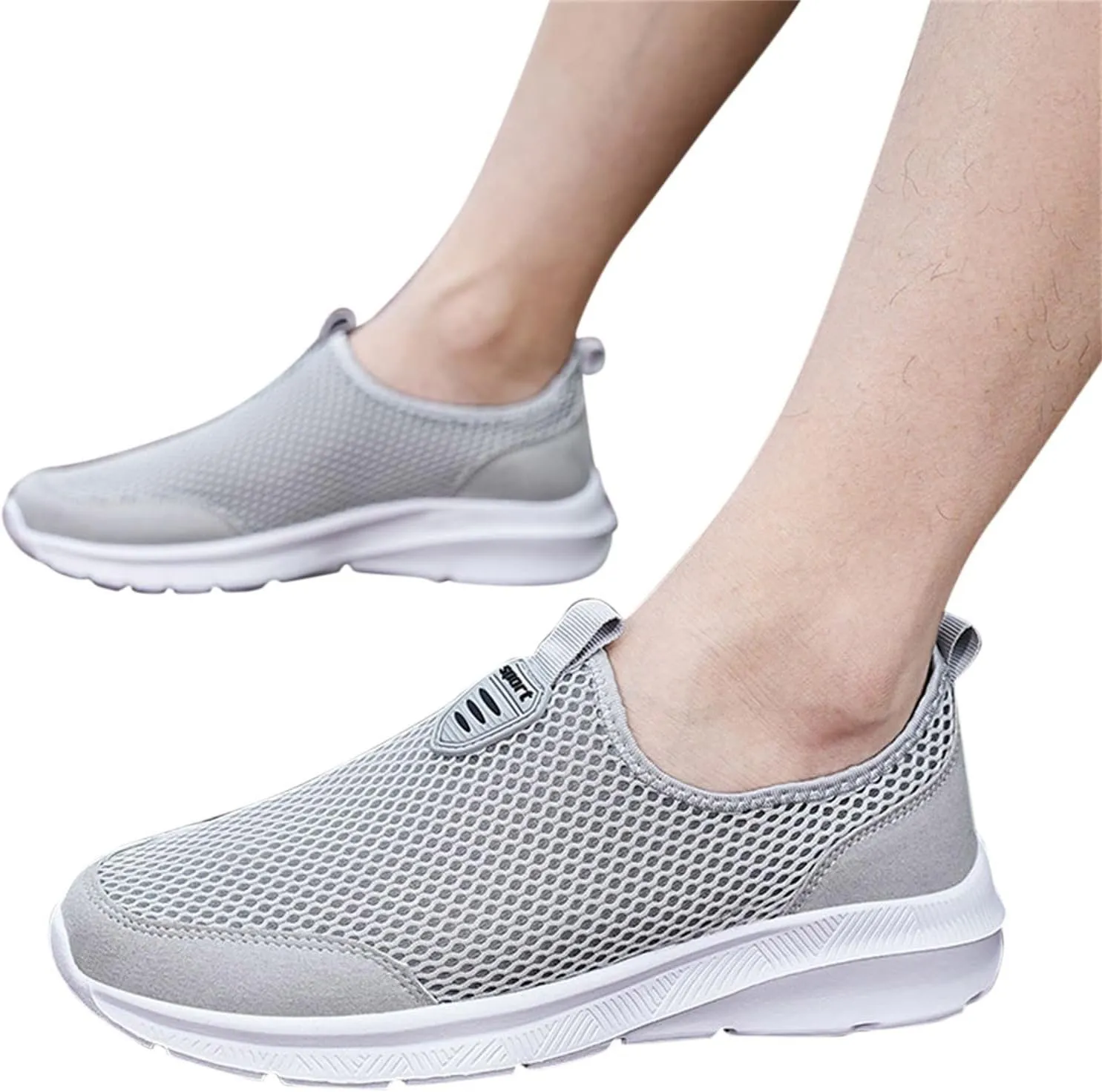 Women's Fashion Sneaker Non Slip Work Wide Comfortable Slip Resistant Work Shoes Slip On Walking Shoes for Women Womens Comfortable Loafers Mens Walking Sneakers