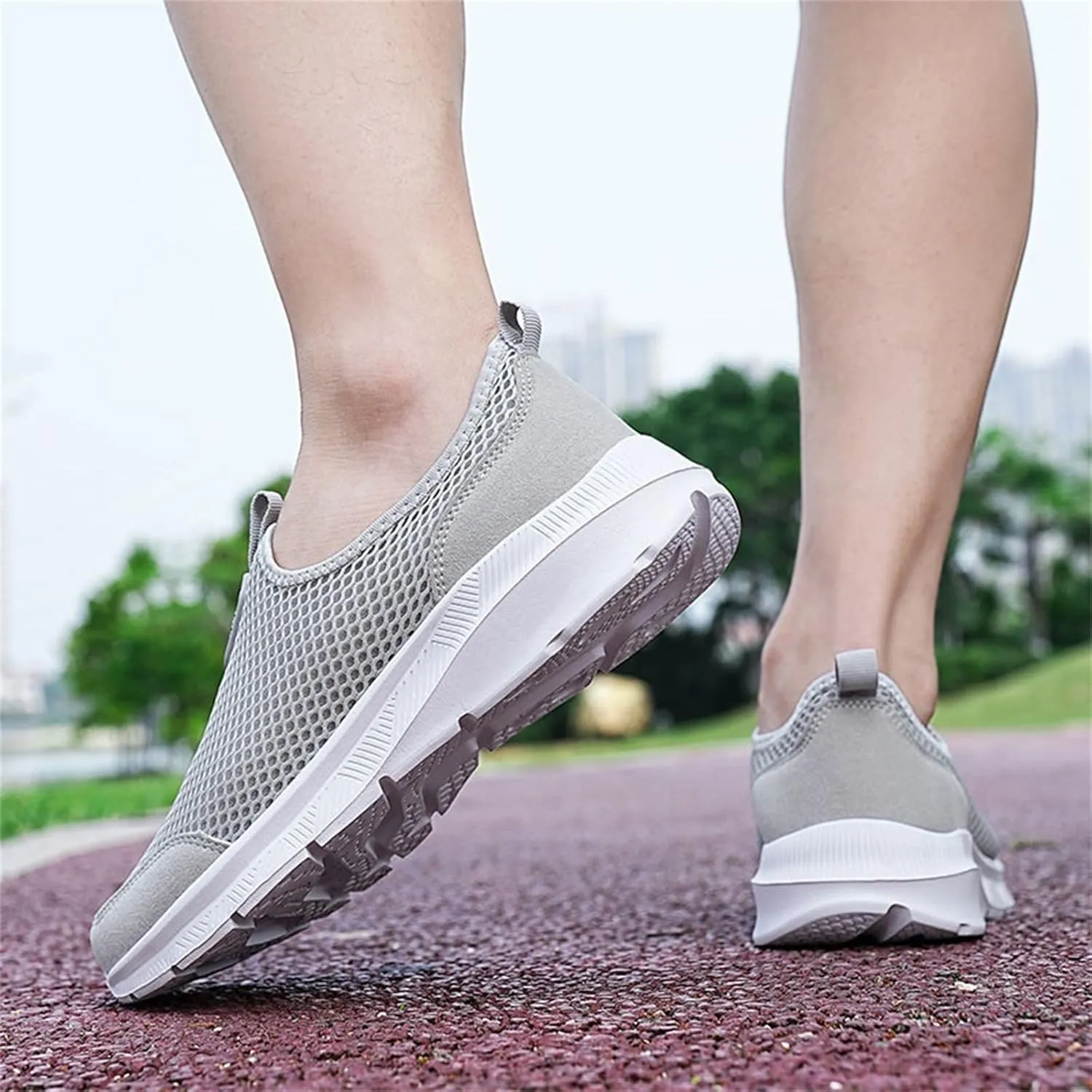 Women's Fashion Sneaker Non Slip Work Wide Comfortable Slip Resistant Work Shoes Slip On Walking Shoes for Women Womens Comfortable Loafers Mens Walking Sneakers