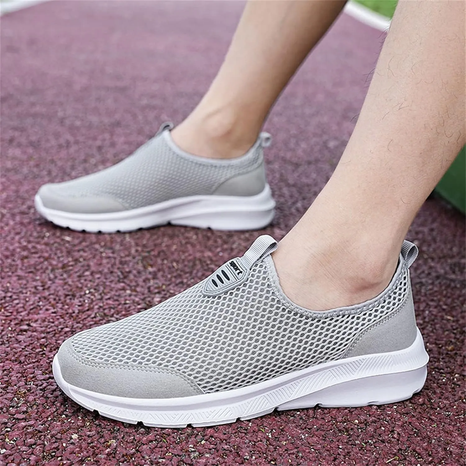 Women's Fashion Sneaker Non Slip Work Wide Comfortable Slip Resistant Work Shoes Slip On Walking Shoes for Women Womens Comfortable Loafers Mens Walking Sneakers